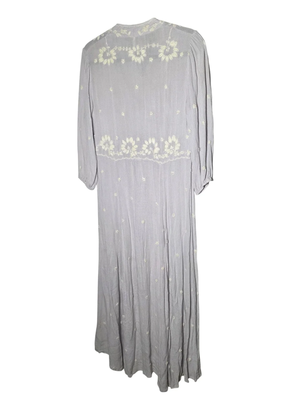 Free People Embroidered Fable Maxi Dress Lilac Floral Size XS